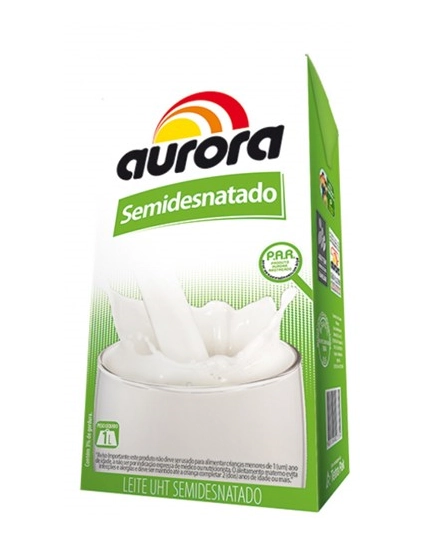 Leite Lv Aurora Semidesnatado 1l