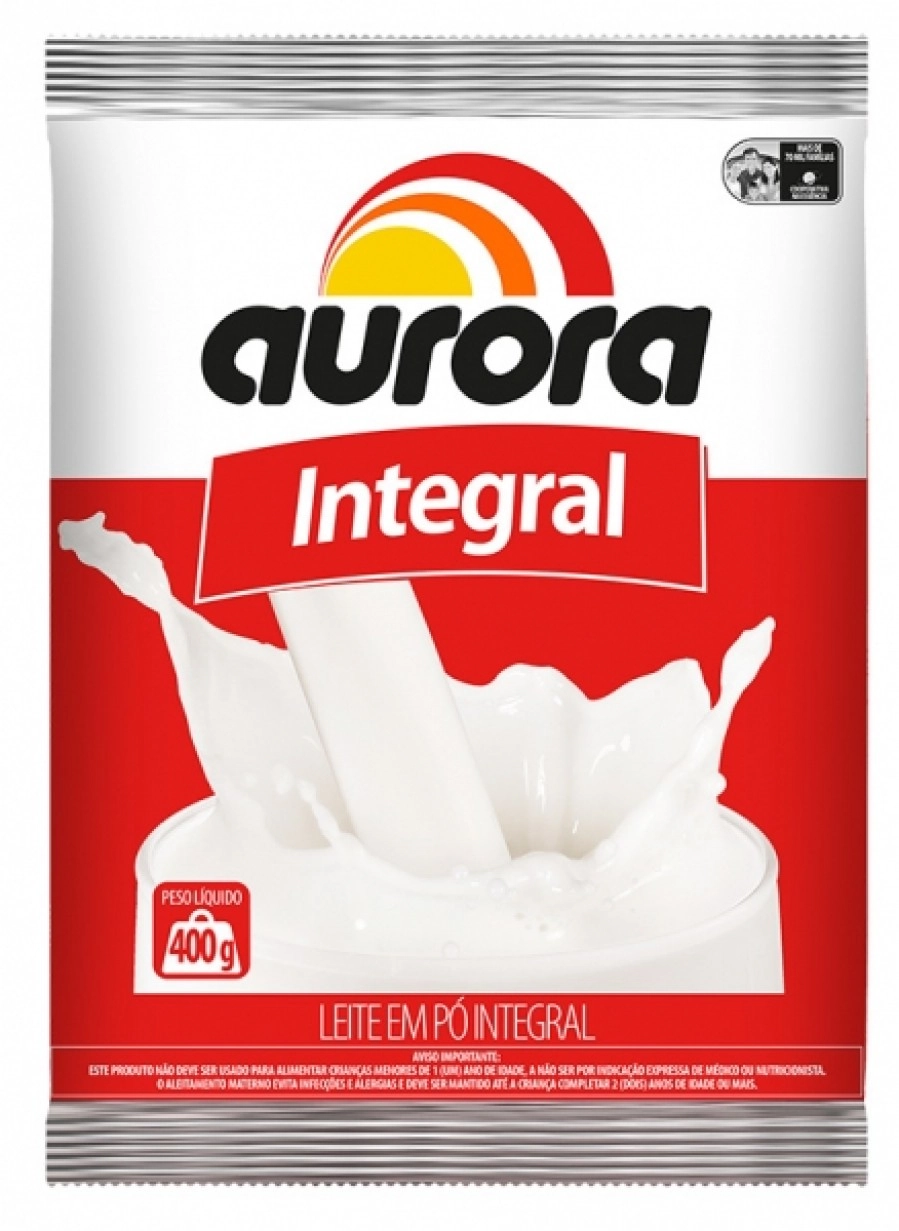 Leite Em Po Integral Aurora 400gr