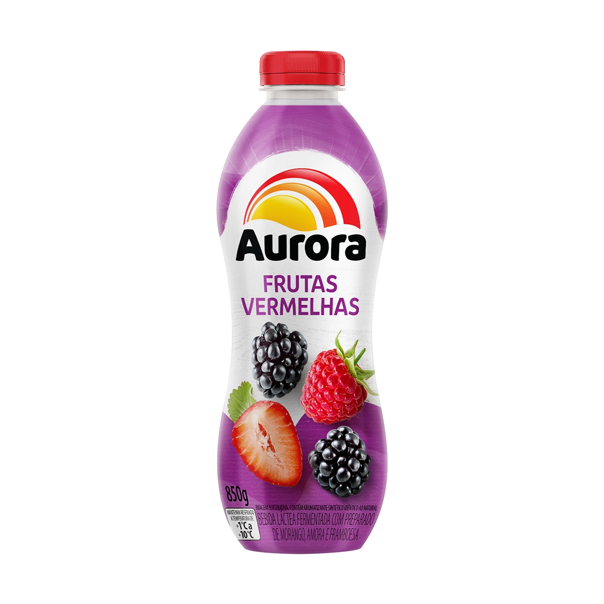 Bebida Lactea Aurora 850ml Frutas Vermelhas