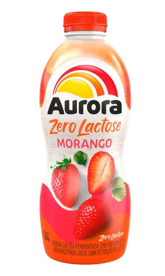 Iog Aurora 850gr Zero Lactose Morango