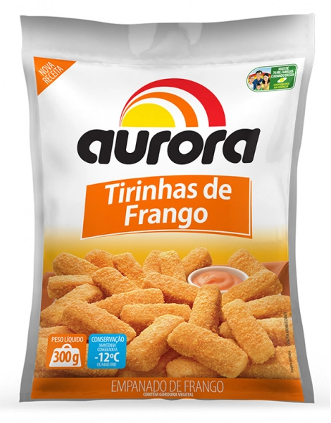 Tirinhas de Frango Empanada Aurora 300g