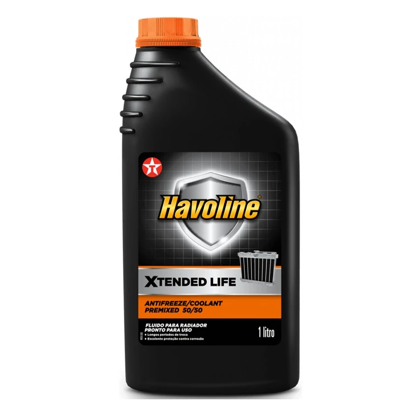 Aditivo de Radiador Havoline Xtended Life AntifRé eze Coolant 5050 Diluído Pronto para Uso 1 Litro - TEXACO 61034953