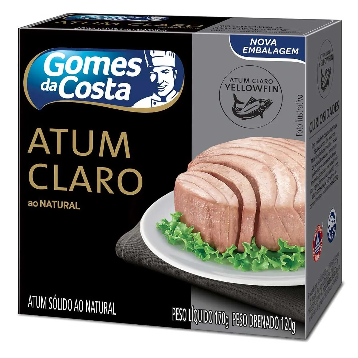 Atum Sólido ao Natural Gomes da Costa Caixa 120g