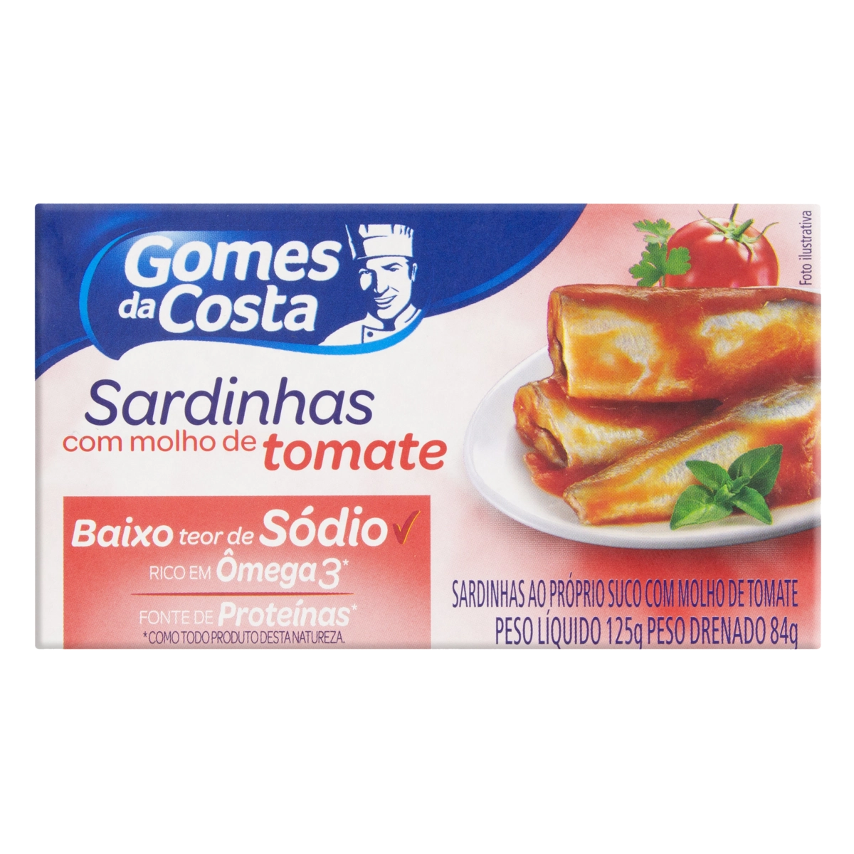 Sardinha Com Molho De Tomate Gomes Da Costa Caixa 84g