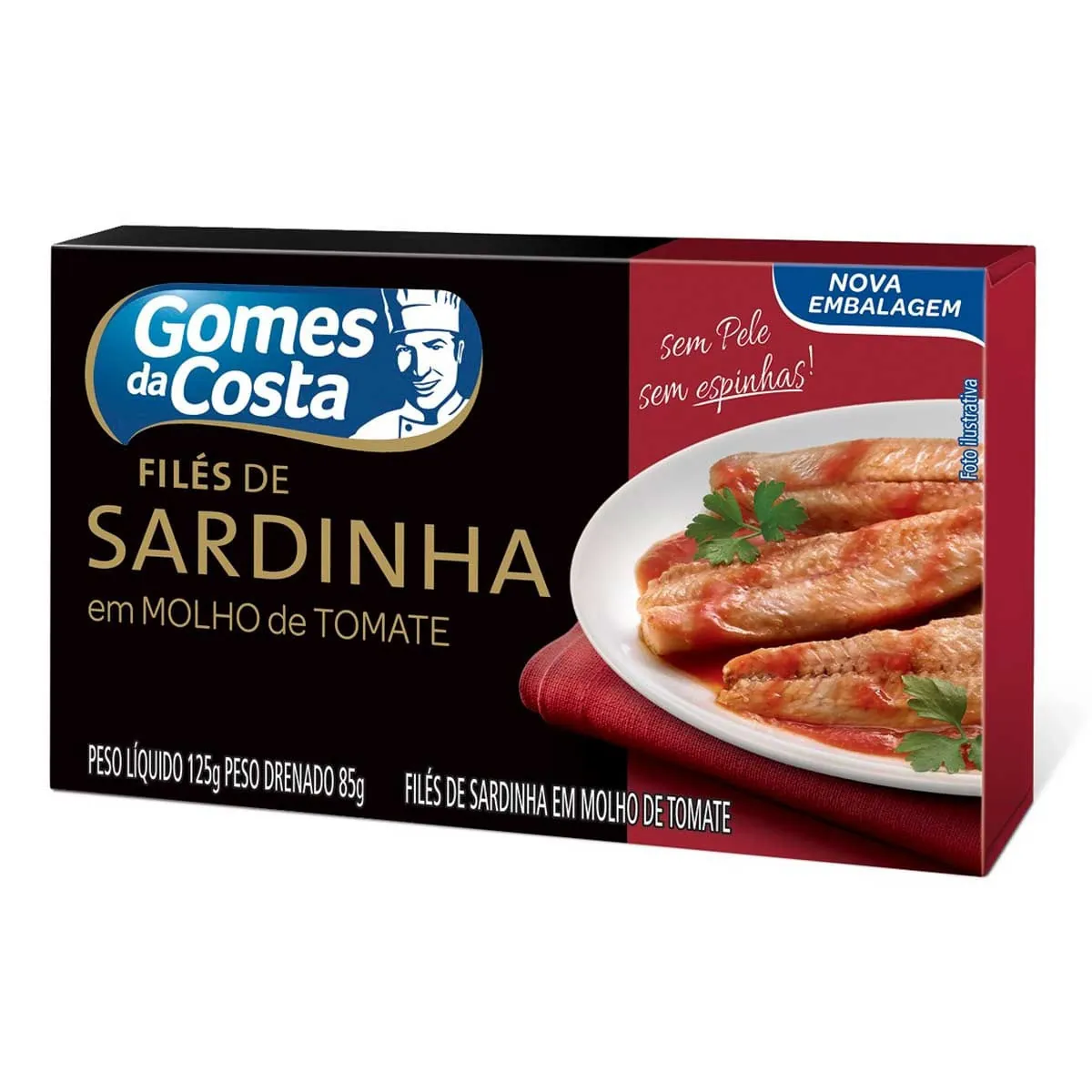 Filé de Sardinha ao Molho de Tomate GOMES DA COSTA Caixa 125g