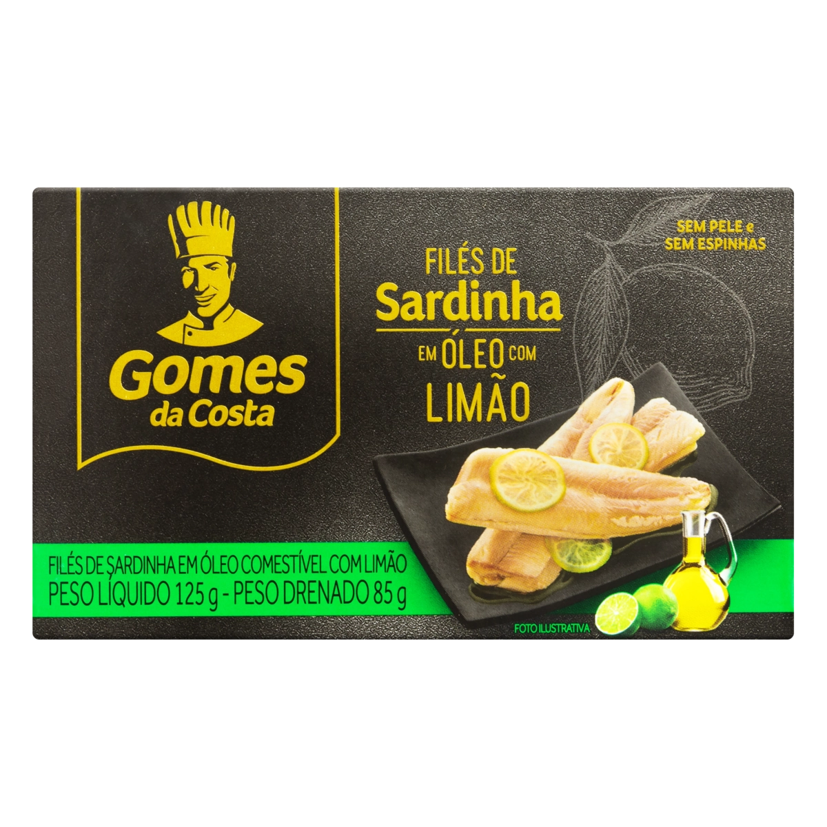Filé De Sardinha Com Limão Linha Gourmet Gomes Da Costa 125g