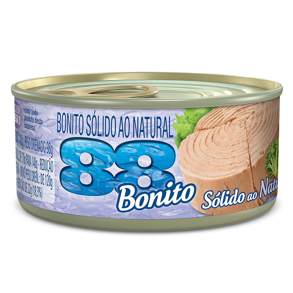 Bonito Sólido Ao Natural 88 Lata 98g