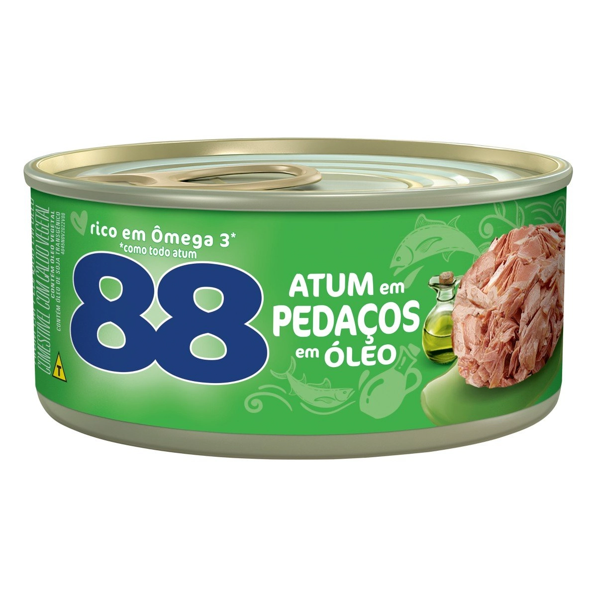 Atum em Pedaços em Óleo com Caldo Vegetal 88 Lata 140g