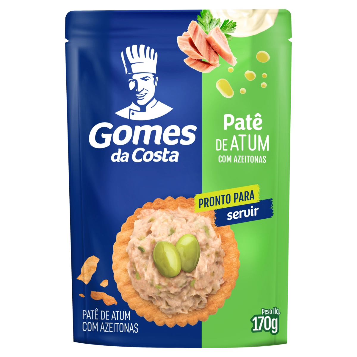 Patê De Atum Com Azeitonas Gomes Da Costa Sachê 170g