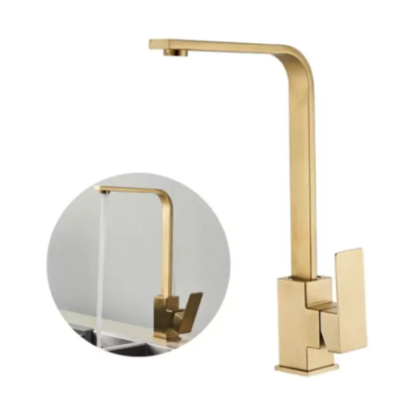 Torneira Gourmet Cozinha Monocomando Misturador Dourada Luxo