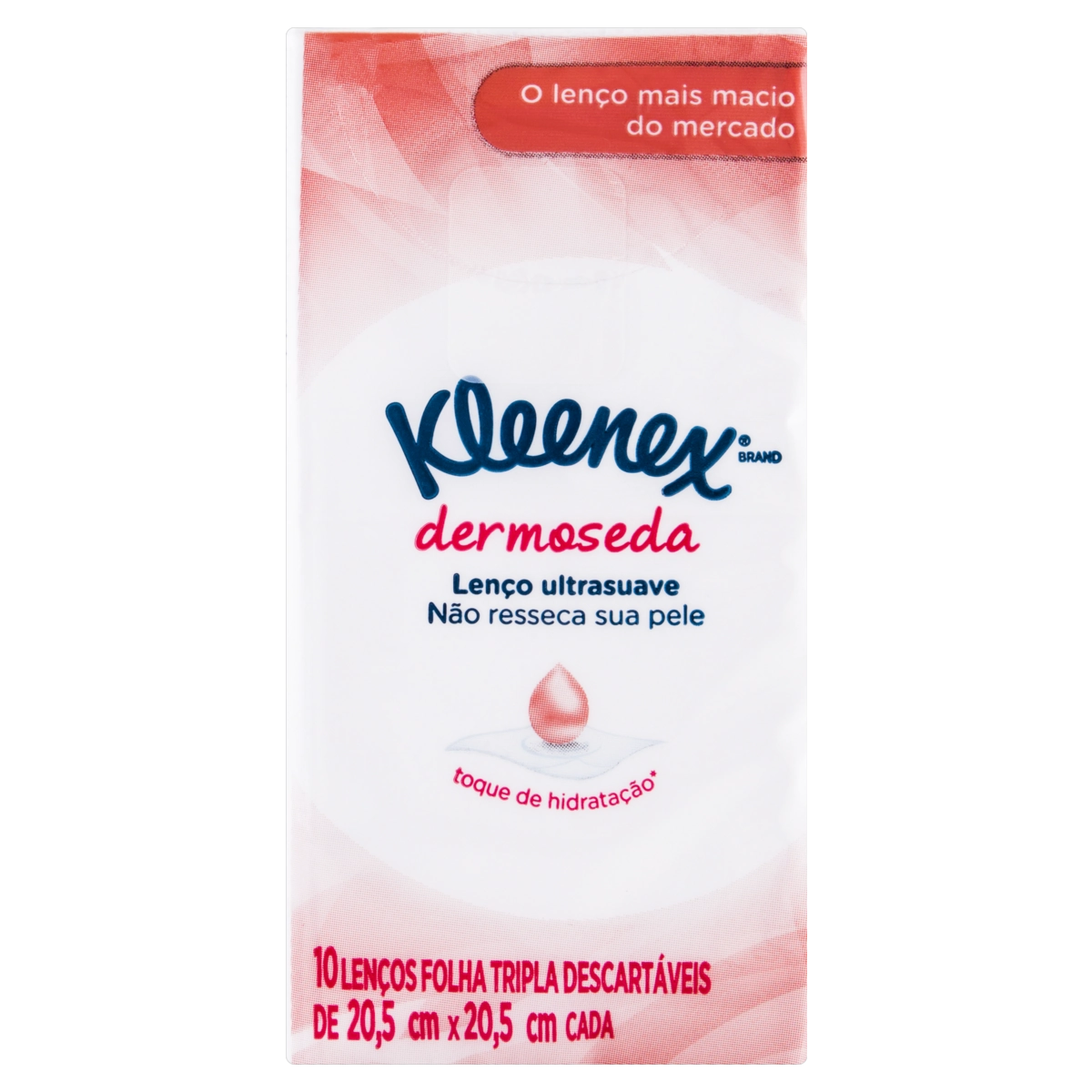 Pack Lenço De Papel Folha Tripla Ultra Suave Kleenex Pacote 40 Unidades