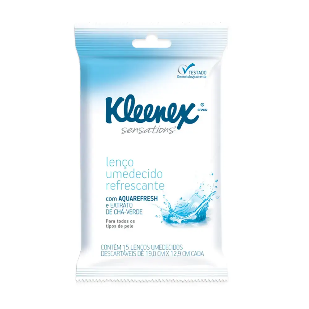 Lenco Umedecido Kleenex C/15 Cha Verde