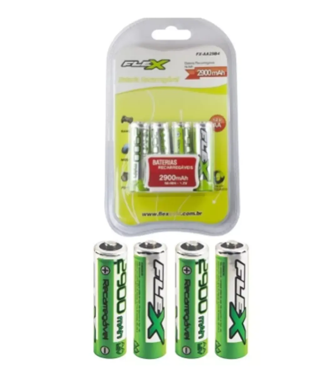 Pilha Recarregável Tamanho: Aa 2900 Mah