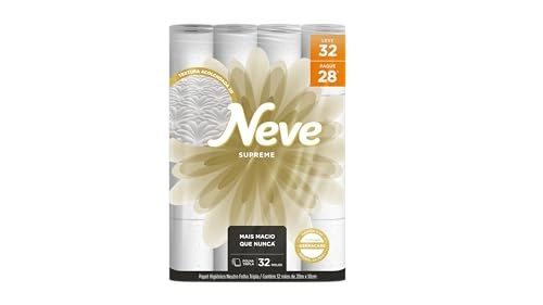 Papel Higiênico Folha Tripla Neutro Neve Supreme 20m Pacote Leve 32 Pague 28 Unidades