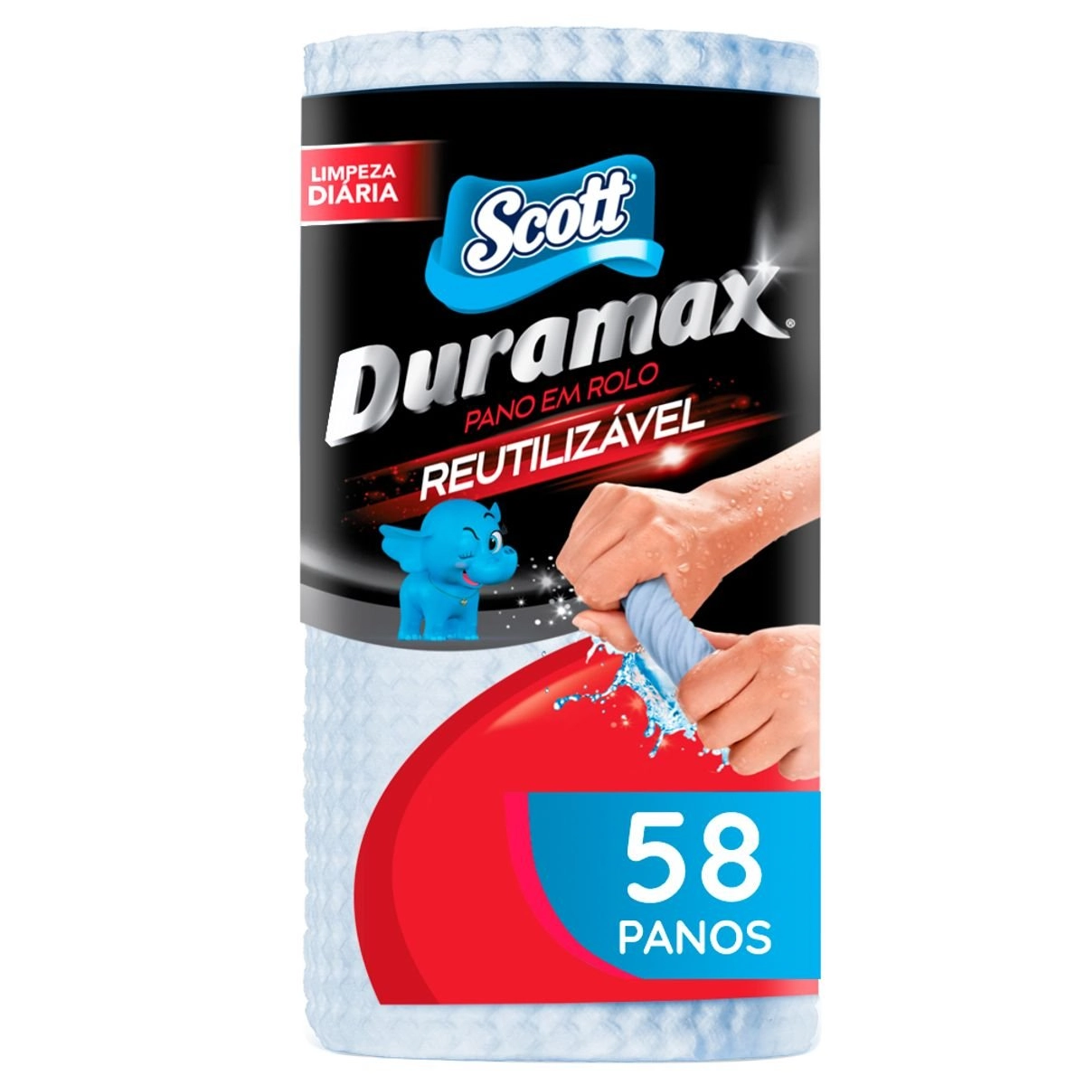 Pano Reutilizável Scott Duramax Rolo Azul - 58 unidades