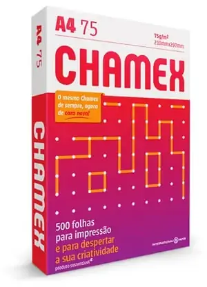Papel Sulfite Branco CHAMEX A4 Pacote 500 Folhas