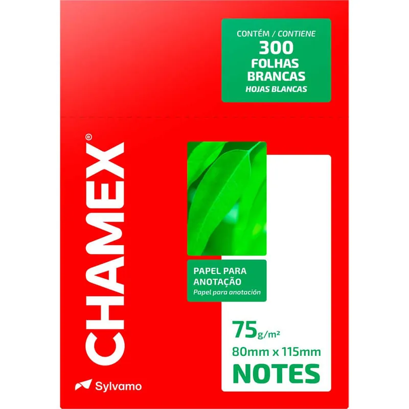 Bloco de Notas Chamex 80MMX115MM com 300 Folhas