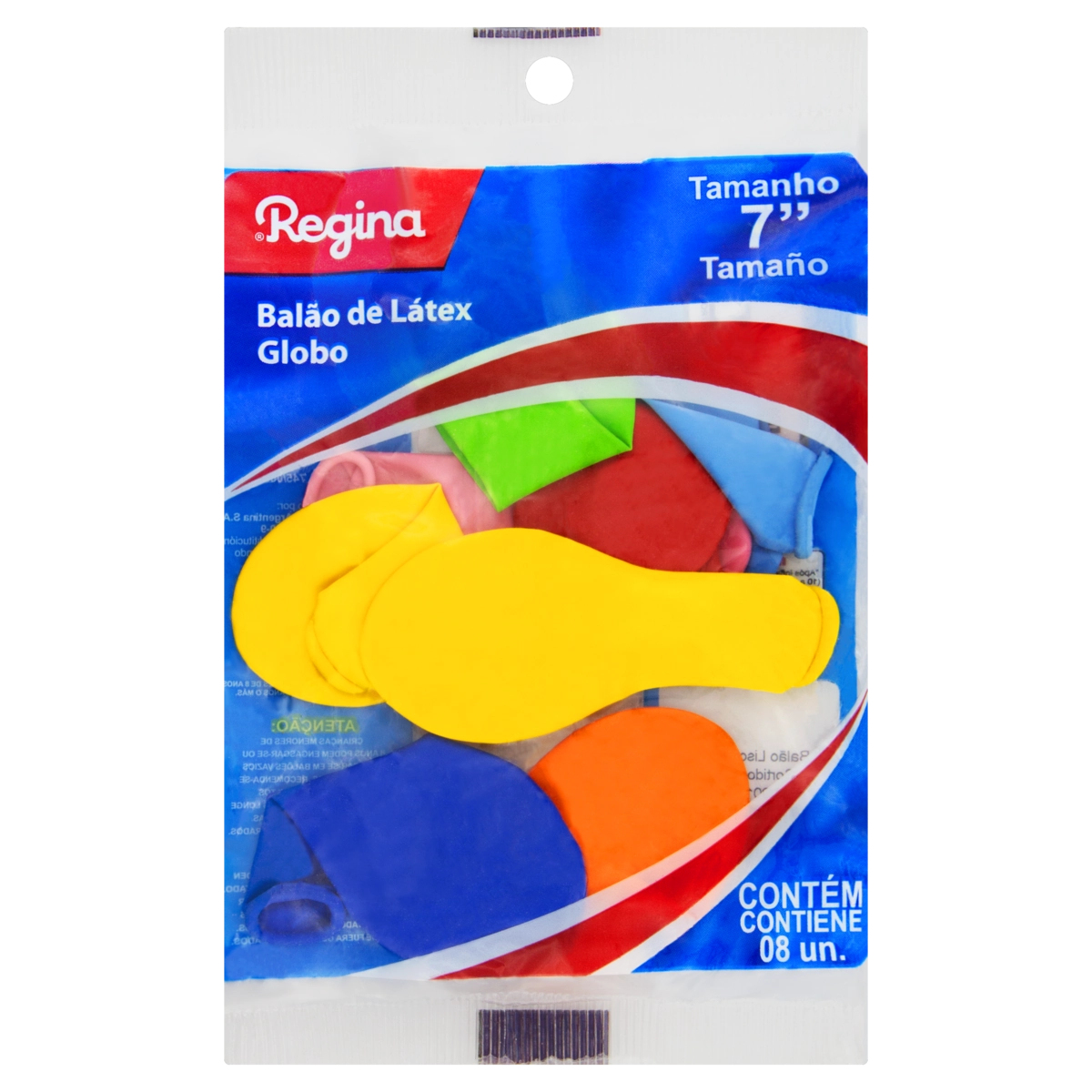 Balão Globo Látex Regina 7 Pacote 8 Unidades