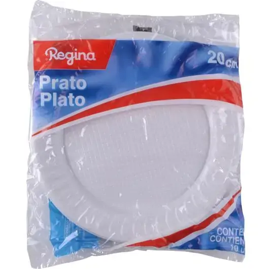 Regina Prato 20cm Branco C/10