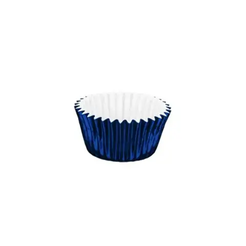 Forminha Para Doces Pirotines Laminada Azul N 05 Regina 50 Unidades