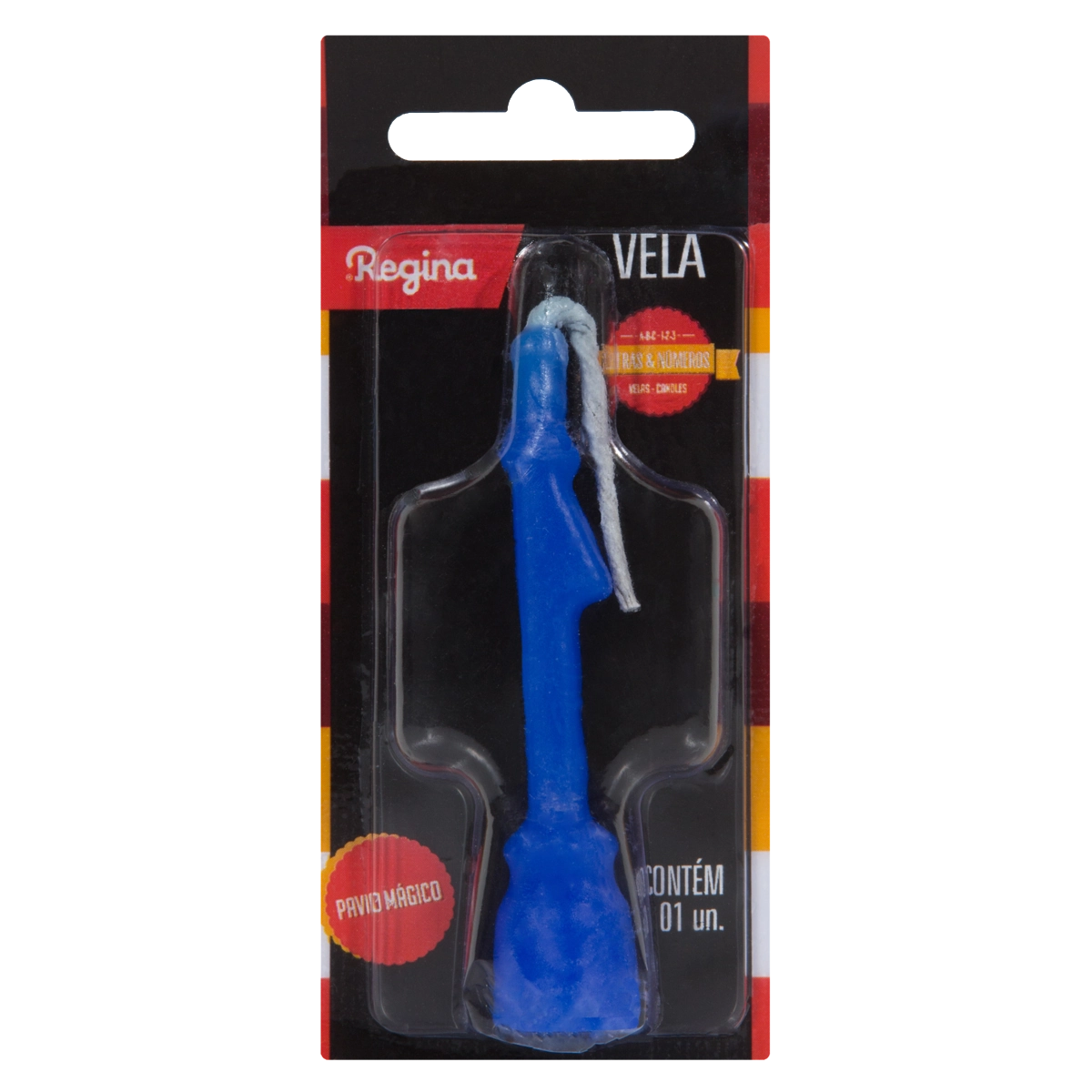 Vela De Aniversário Azul N 1 Regina Cartela