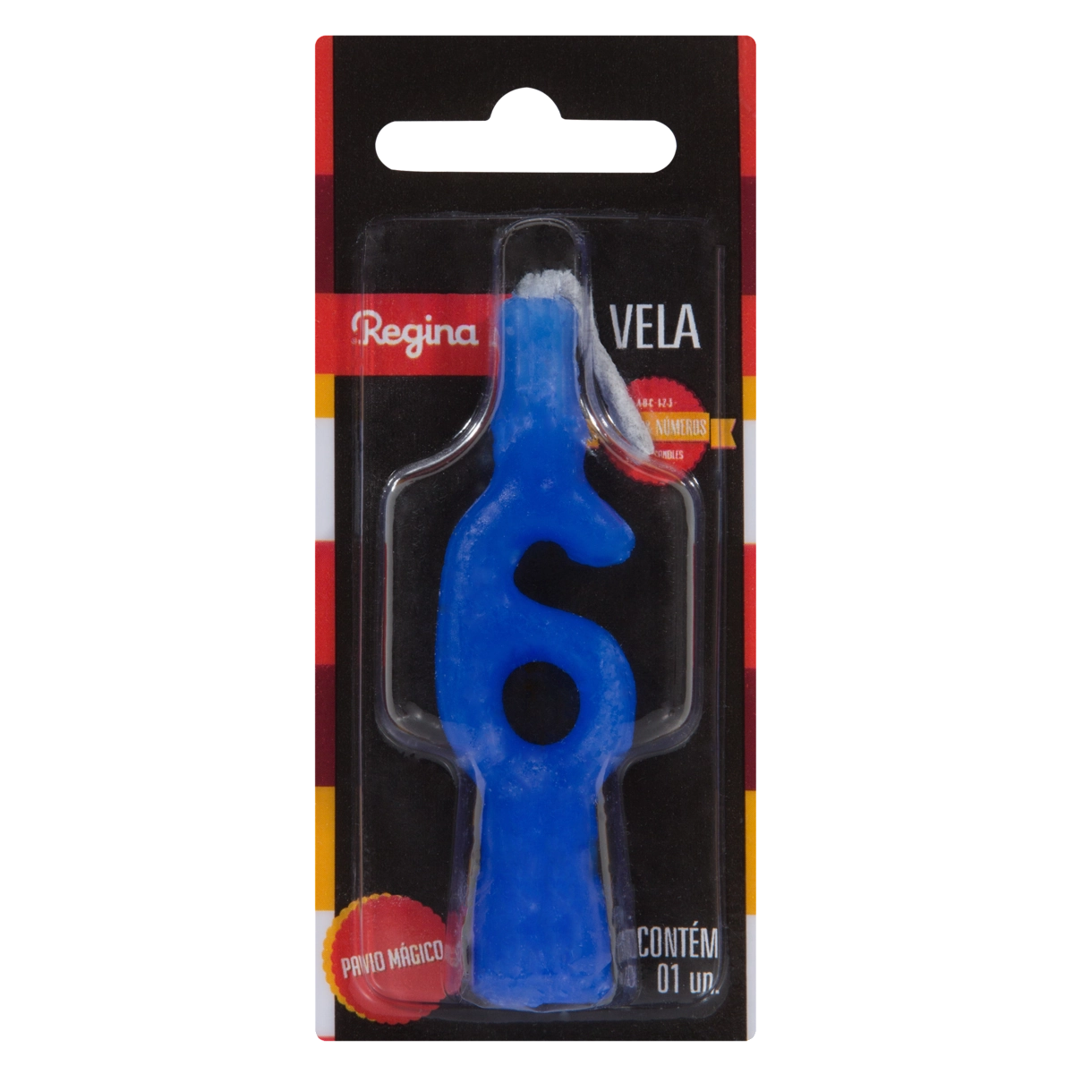 Vela de Aniversário Azul Nº 6 REGINA Unidade