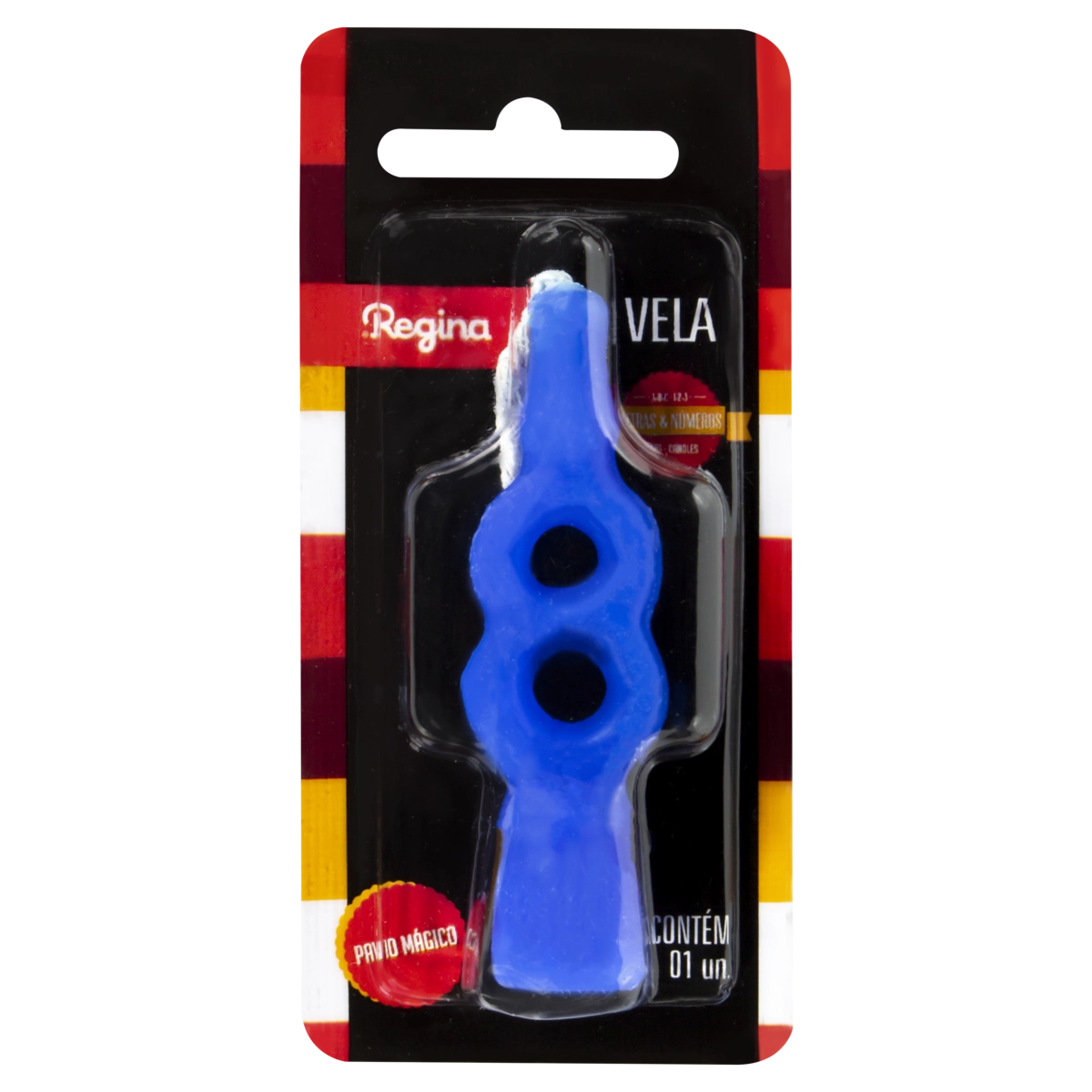 Vela de Aniversário Azul Nº 8 REGINA Unidade