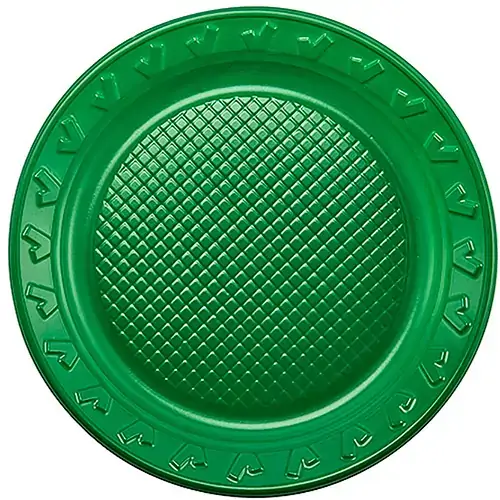 Prato De Plástico 15cm Verde Com 10 Unidades Regina Festas