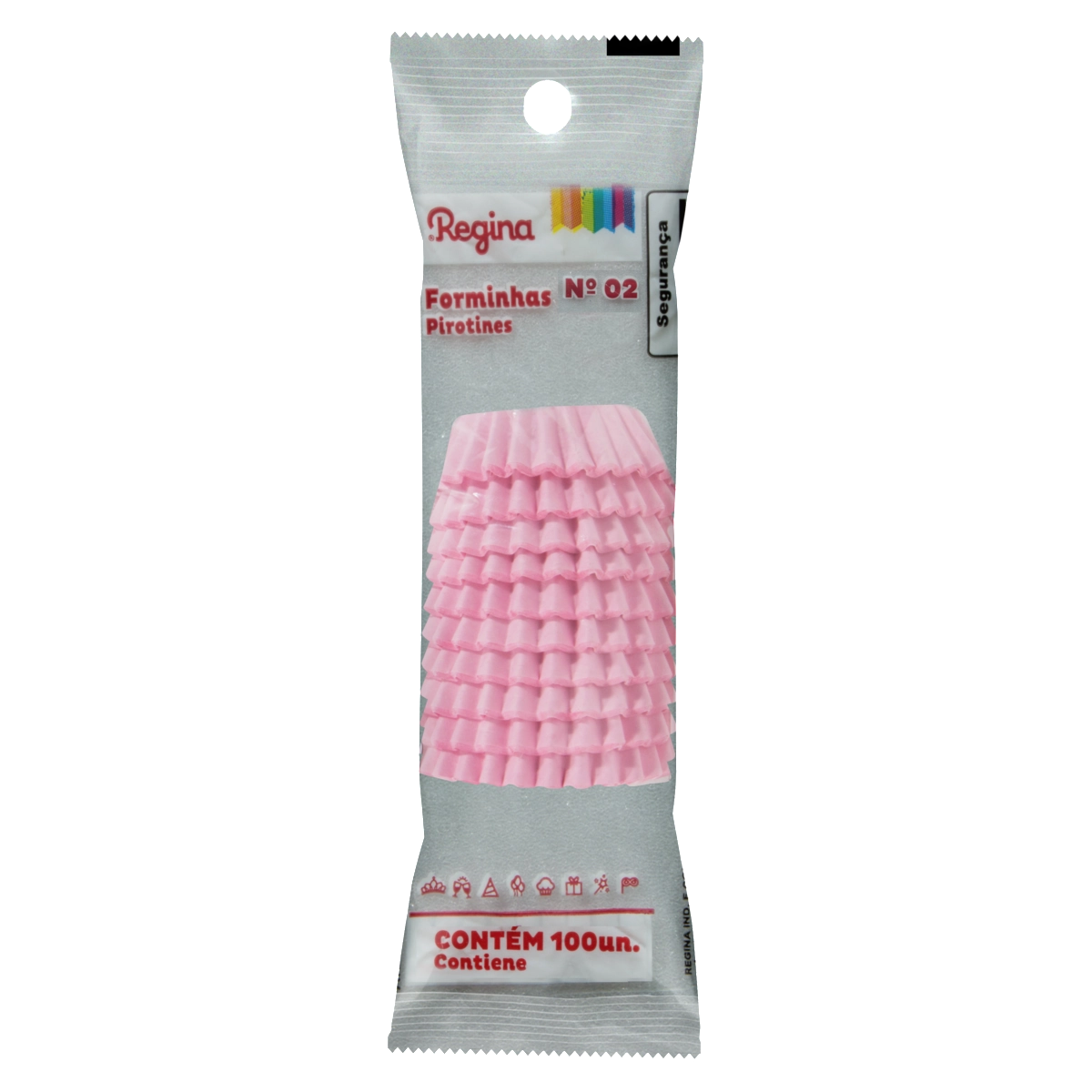 Forminha Para Doces Pirotines Rosa N 02 Regina 100 Unidades