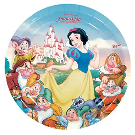 Prato Aniversário C/ 10 Unidade 18cm Branca De Neve Regina