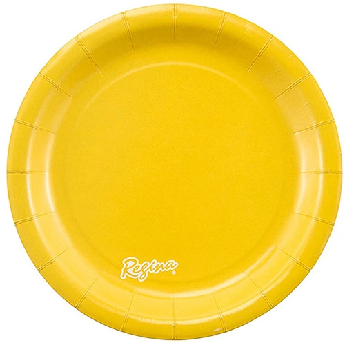 Prato 18cm Colors Amarelo Com 8 Unidades Regina Festas