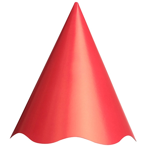 Chapéu De Aniversário Colors Vermelho Com 8 Unidades Regina Festas