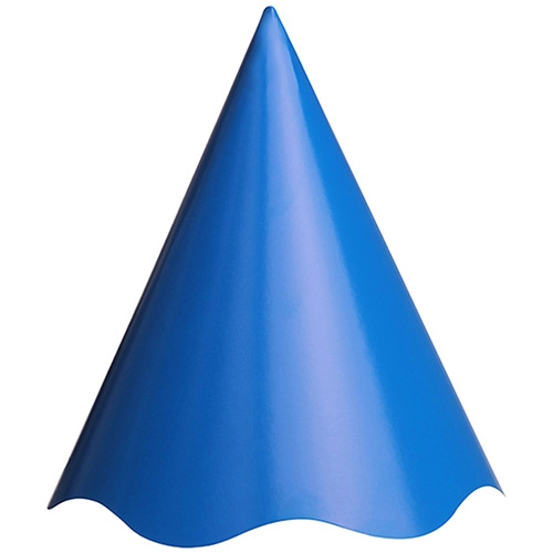 Chapéu De Aniversário Colors Azul Royal Com 8 Unidades Regina Festas