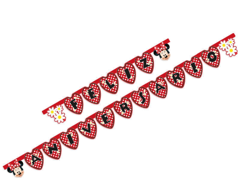 Faixa Feliz Aniv Red Minie