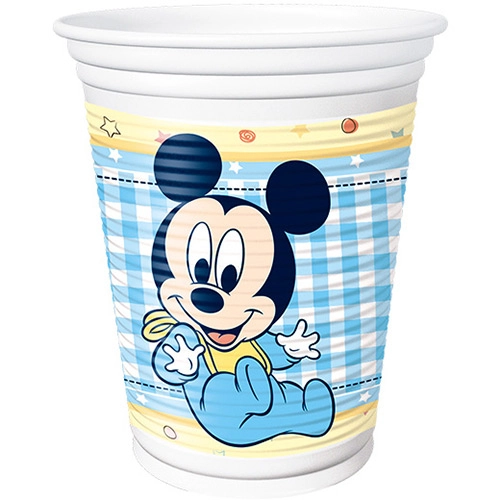 Copo Plástico Baby Mickey E Amigos Mickey Com 8 Unidades Regina Festas