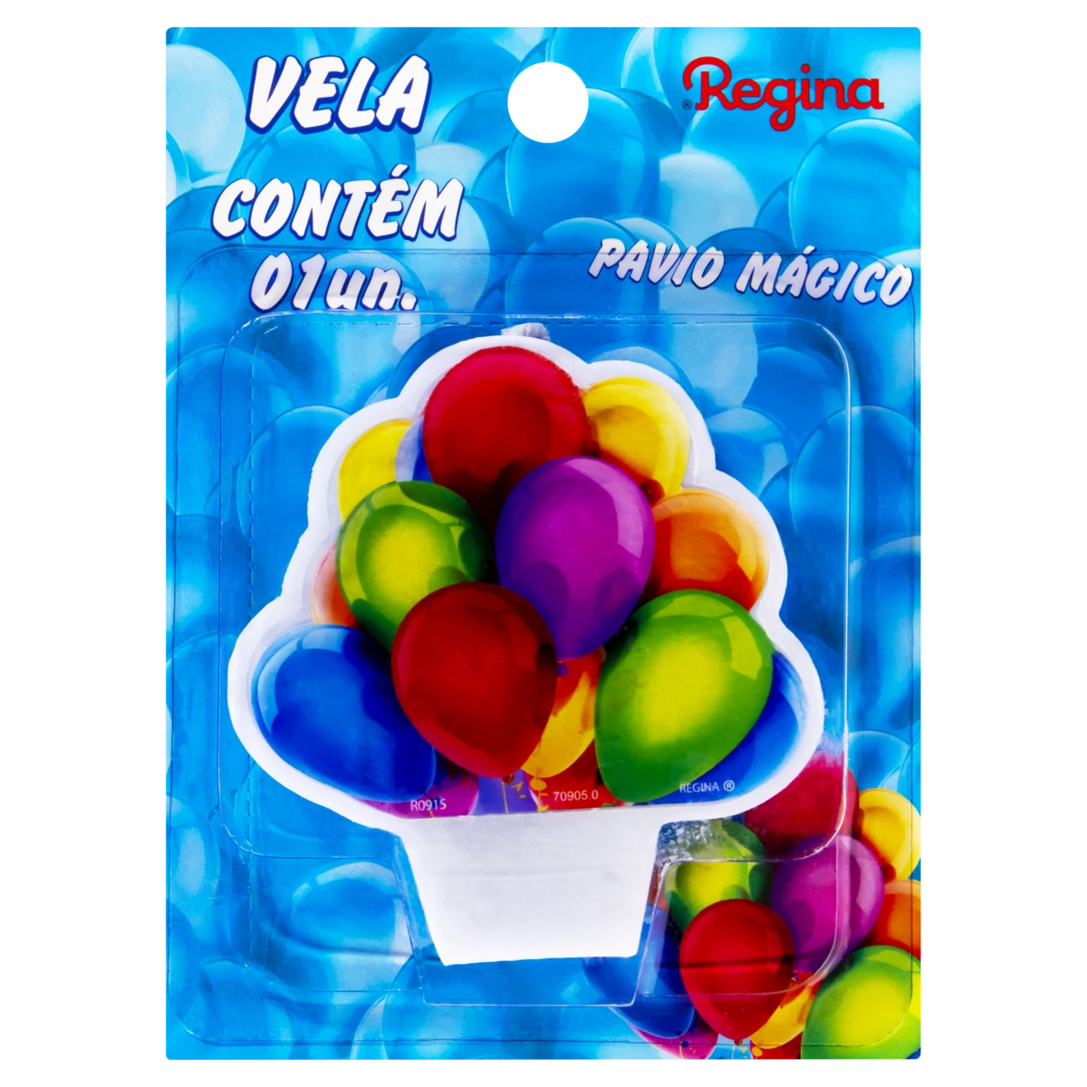 Vela De Aniversário Balões Regina Cartela