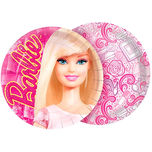 Prato 18cm Barbie Core Com 8 Unidades Regina Festas