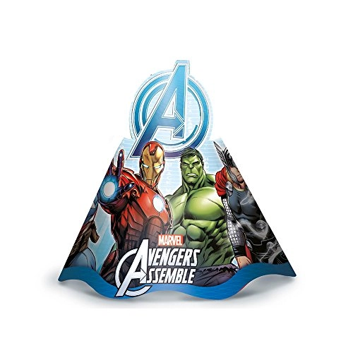 Chapéu De Aniversário Avengers Animated Com 8 Unidades Regina Festas