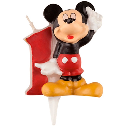 Vela 3d Regina Festas Mickey Diversão N 1 Com 1 Unidade
