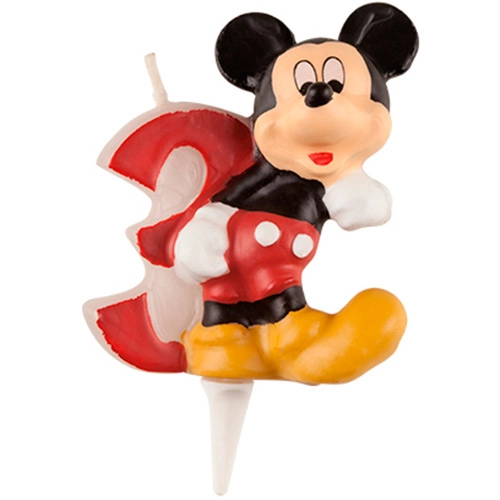 Vela 3d Regina Festas Mickey Diversão N 3 Com 1 Unidade
