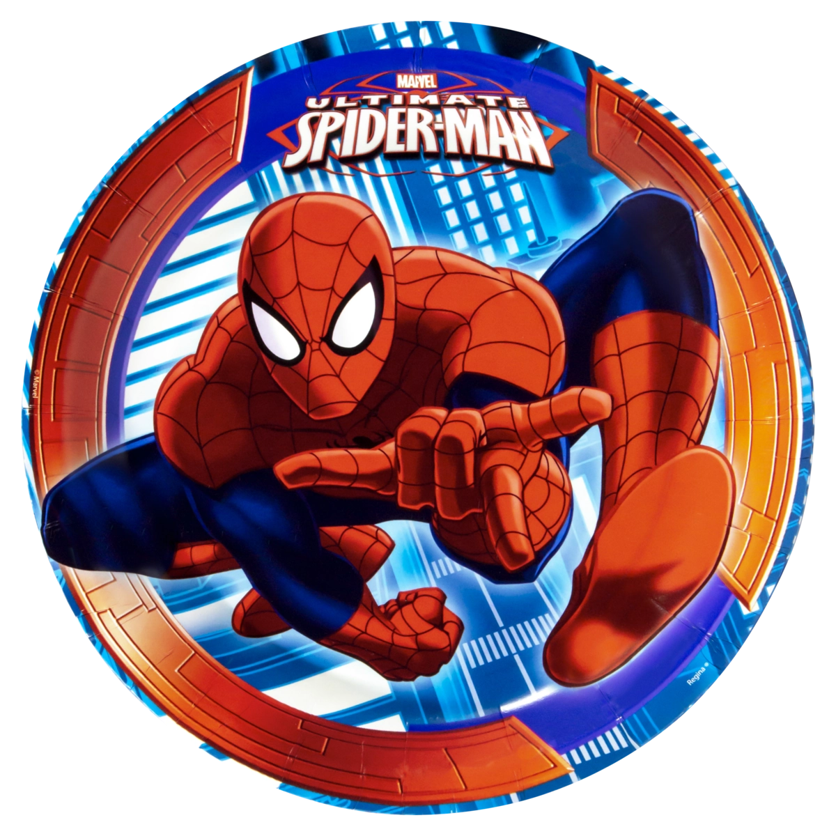 Prato Papel Descartável Raso Ultimate Spider Man Regina 18cm 8 Unidades