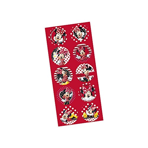 Adesivo 3 Cartelas Redondo Minnie