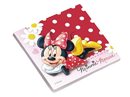Guardanapo Folha Dupla 25x25cm Red Minnie Com 16 Unidades Regina Festas