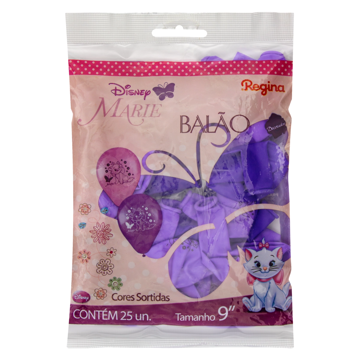 Balão Decorado Sortido Marie Regina 9 Pacote 25 Unidades