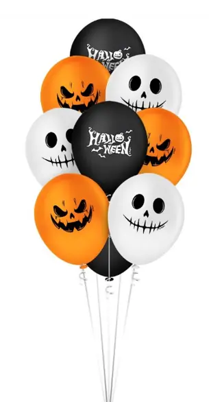 Balao Latex Redondo 9 Pol. Halloween 25un 114702.1 Regina