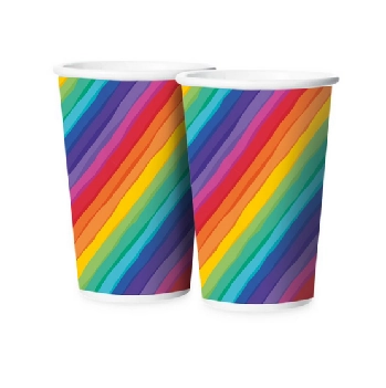 Copo Papel Arco Iris 180ml C/12 Regina
