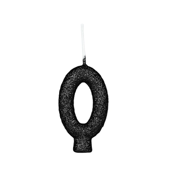 Vela Cintilante Glitter Preta N 0 Cod 1165631