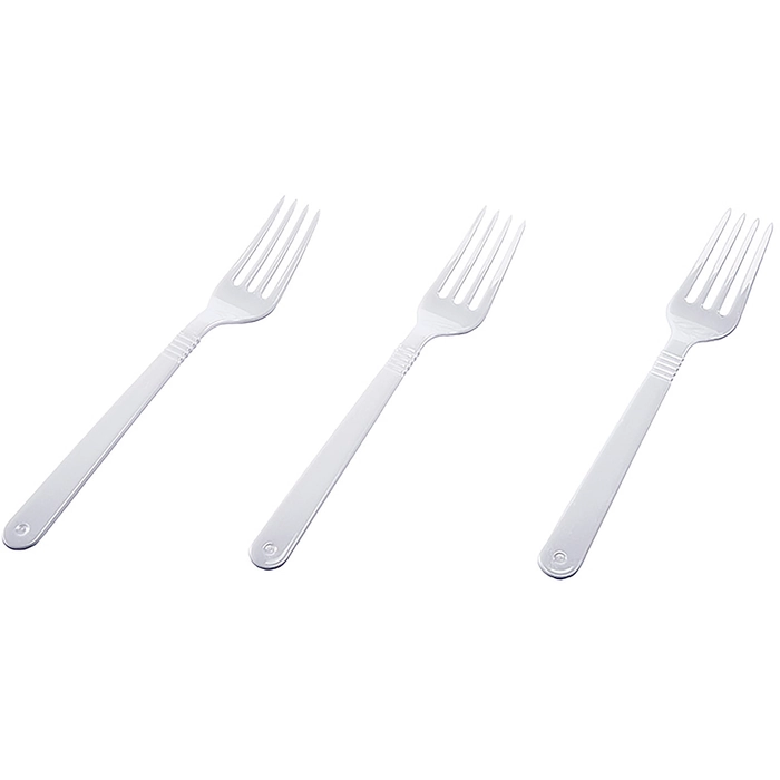 Garfo Plast Branco Regina 25 Un
