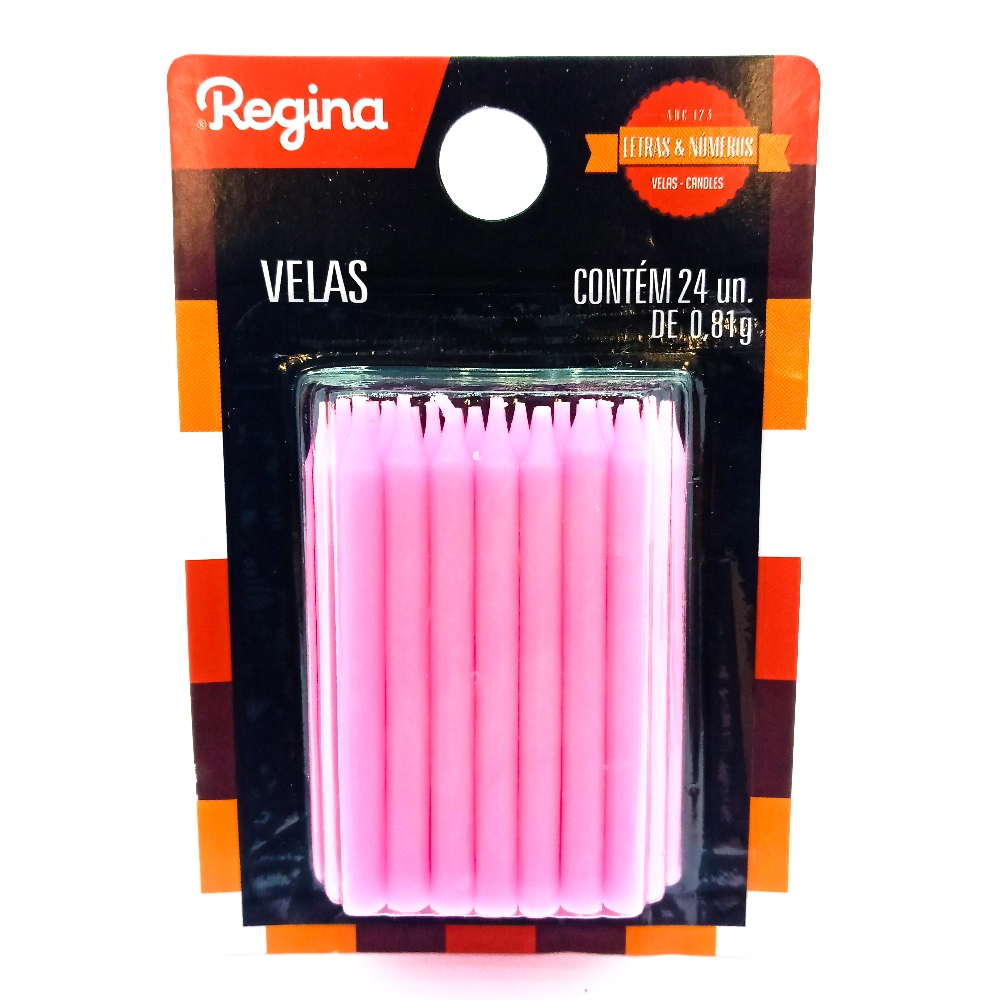 Art Regina Vela Palito Rosa C/24