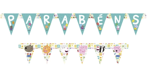 Faixa Parabens Peppa Pig Classica 117095.3 Regina